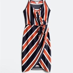 NWT Striped Sleeveless Wrap Dress